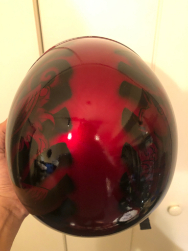 自家塗装　キャンディー塗装　タトゥー柄　ヘルメット