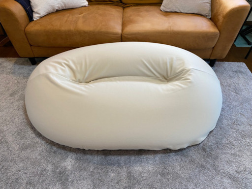 【美品】2人掛け　ビーズクッション　人をダメにするソファ 洗えるカバー