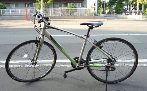 クロスバイク 700×28C MERIDA/メリダ CROSSWAY 100-R AMC1469 SILK TITAN(GREEN) 