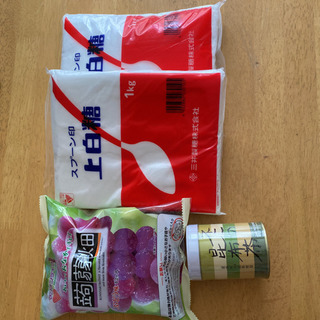 上白糖と昆布茶と蒟蒻畑のセット