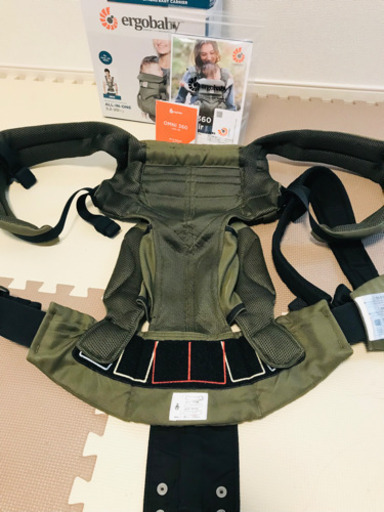 美品　抱っこ紐　エルゴベビーOMNI360 新生児～20kg クールメッシュ　カーキ色