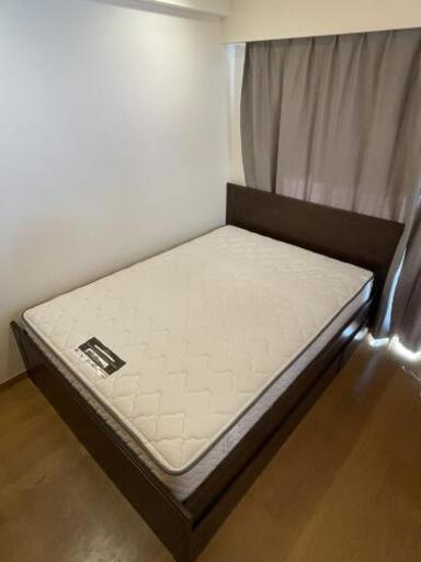 【ダブルベッド】マットレス(FRANCEBED)+収納付ベッドフレーム