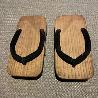 無料　メンズ　下駄　黒　シンプル　レトロ