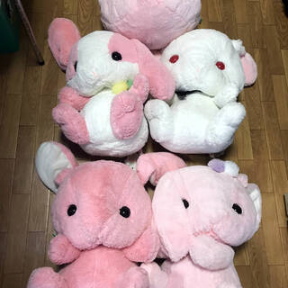 ぽてうさろっぴー BIGサイズぬいぐるみ×5 全高40cm