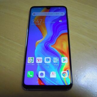 超美品 Y!mobile HUAWEI SIMフリー P30lite ホワイト 4GB 64GB
