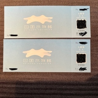 【破格】四国水族館　入館券　大人2枚　有効期限21.08.19