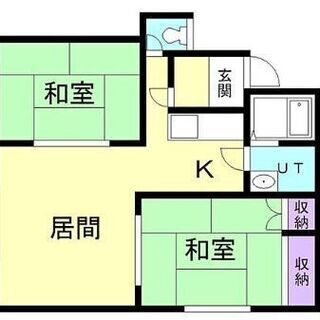 七飯町本町3丁目 2LDK「コーポ白樺」 - 亀田郡