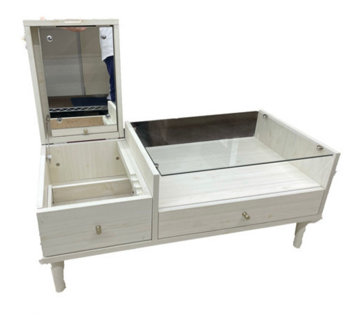 GM620【中古美品】配達可能　メイクテーブル　ドレッサー　ローテーブル　センターテーブル　リサイクルショップ　ケイラック朝霞田島店　ケイラック　埼玉県　朝霞市　田島　和光市　志木市　新座市　富士見市　ふじみ野市　三芳町　戸田市　蕨市　さいたま市(岩槻以外)　川越市　所沢市　上尾市　東京都　板橋区　練馬区　清瀬市