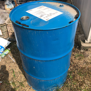 ドラム缶　焼却炉　バーベキュー　BBQ   DIYに　水色缶