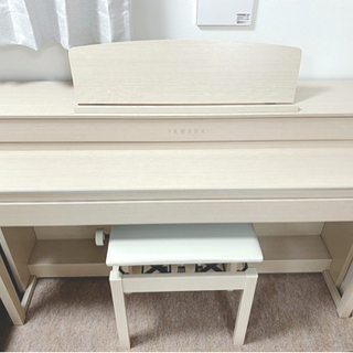高低自在椅子 & 防音マット & ヘッドフォン付属 YAMAHA ヤマハ 電子ピアノ クラビノーバ CLP-645 ホワイトアッシュの画像