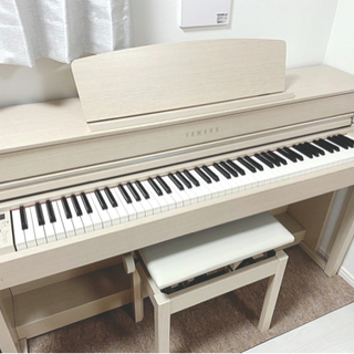 高低自在椅子 & 防音マット & ヘッドフォン付属 YAMAHA ヤマハ 電子ピアノ クラビノーバ CLP-645 ホワイトアッシュの画像