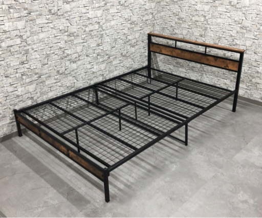 美品 ニトリ ダブルベッドフレーム バジーナ