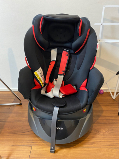 チャイルドシート アップリカ Aprica 回転式チャイルドシート ディアターン プラス バウンシングブラックBK ベッド&イス型3ステップタイプ 【やわらかクッション搭載】