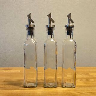 【新品未使用】ニトリ　オイル&ビネガーボトル オーク(250ml)　3本1セットの画像