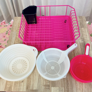 【引渡し先決定】食器水切りカゴ&ザル大中小