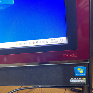 NEC VALUESTAR 一体型パソコン VN370/F Windows10 64ビット Office