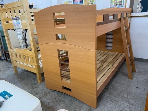 商談中【愛品館 江戸川店】太平産業　木製2段ベッド　ベッド　ID:153-017640-007　　配送可 　代引き配送可