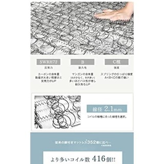 脚付きマットレス セミダブル の画像