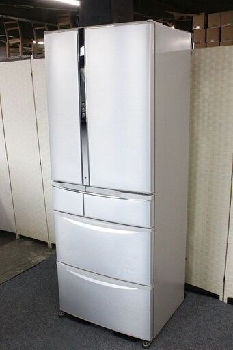 Panasonic　6ドア冷凍冷蔵庫　451L　自動製氷　NR-F456T-S 2012年製 パナソニック 冷蔵庫 中古家電 店頭引取歓迎 R3767)