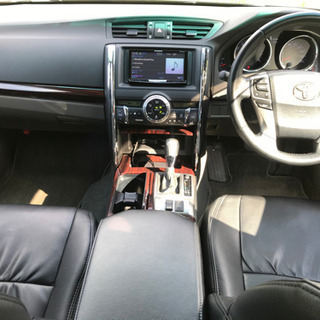 マークX 22年 車検5年2月 ナビ Bカメラ フルセグ 車高調 シートカバーの画像