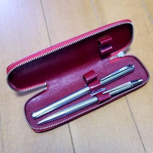 ☆MONTBLANC モンブラン NOBLESSE 万年筆 ボールペンセット シルバー　ペンケース付き　現状 ジャンク