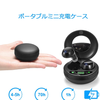 世界一超小型 Bluetooth イヤホン ワイヤレス マイク付き ぶるーとーすイヤホン 低遅延 超軽量 スポーツ イヤホン ノイズキャンセリング ハンズフリー通話 イヤホン IPX6防水規格 LEDディスプレイ残量表示 最大30時間音楽再生 自動ペアリング クリア通話 両耳 片耳 左右分離型 音量調整可能 Siri対応 iPhone/Android対応 PSE技術基準適合の画像