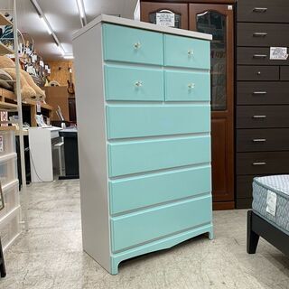 可愛さ引き立つパステルカラー！【愛品館 江戸川店】6段チェスト