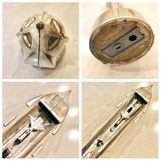 【ネット決済・配送】ロケット型　貯金箱　アメリカ製　ヴィンテージ　Satellite Coin Bank　レトロ　アンティーク　ビンテージ Vintage retro antique rare Made in USA Americanの画像