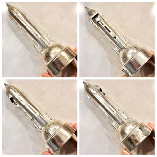 【ネット決済・配送】ロケット型　貯金箱　アメリカ製　ヴィンテージ　Satellite Coin Bank　レトロ　アンティーク　ビンテージ Vintage retro antique rare Made in USA Americanの画像