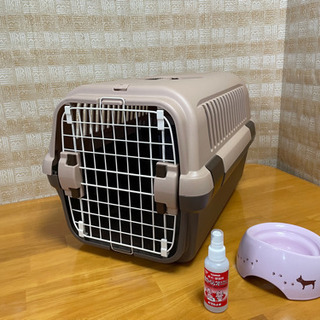 はじめてのペットお迎え３点セット(中古) 持ち運びケージなど