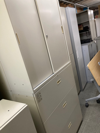 引き違い書庫&3段ラテラル書庫上下セット 中古