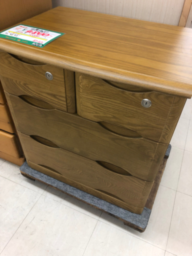 ★209 新古品 4段チェスト 【リサイクルマート宇宿店】