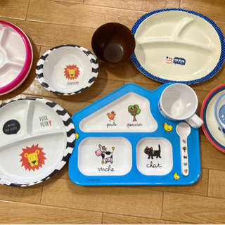 ベビー食器 oxo ラシェーズロング フタフタ メラミン食器