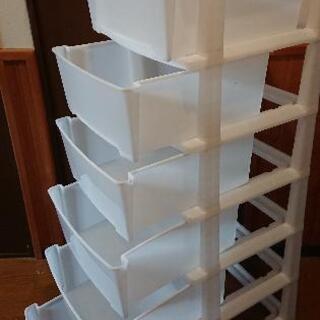 キャスター付◆プラ引き出し6段収納の画像