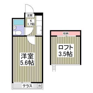 ★敷金0礼金0 西武新宿線「新井薬師前」駅 徒歩5分 14㎡　ロ...