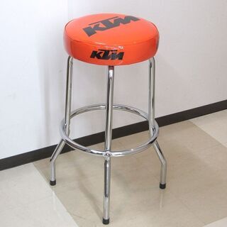 KTM Branded Bar Stool パワーウェアバースツール カウンターチェア 中古品 H75cm×W42cm×D42cm