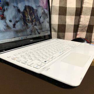 彡美品美麗！ＮＥＣ・Ｗｅｂカメラ内蔵/新品ＳＳＤ２４０ＧＢ/クリスタルホワイトWin10 64bit/Office2019付/15.6ｲﾝﾁ/メモリ８GＢ/無線/DVD・ＣＤ再生ソフト付　No.2108007の画像