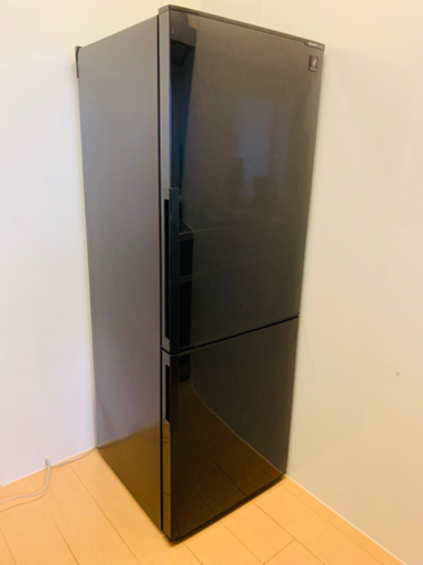 美品 シャープ SHARP プラズマクラスター搭載冷蔵庫 (270L・右開き) 2ドア SJ-PD27X-B ブラック