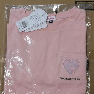 [未開封品] PINK-latte 異素材ハートポイント7分袖ト...