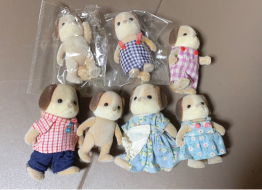 中古 シルバニアファミリー 犬の家族7人(ジモティ価格)