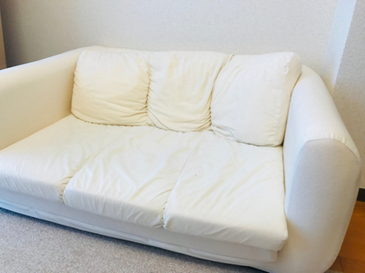 ソファベッド オフホワイト 2人掛け