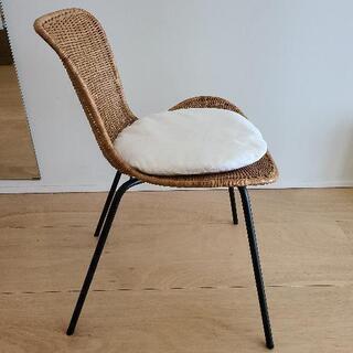IDEEイデー　美品　ラタンおしゃれチェアー１脚