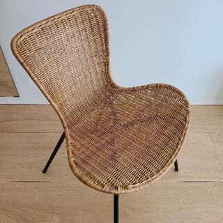 IDEEイデー　美品　ラタンおしゃれチェアー１脚