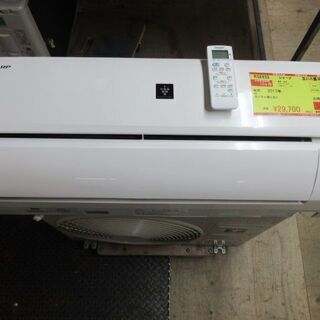 K02433　シャープ　中古エアコン　主に6畳用　 冷 2.2KW ／ 暖 2.5KW