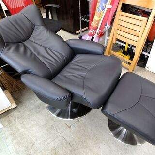 パーソナルチェア オットマン付き ニトリ 一人掛け ソファ ブラック