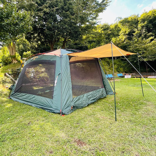 売り切れました💦美品　大型タープ　テント接続可　コールマン　ラウ...