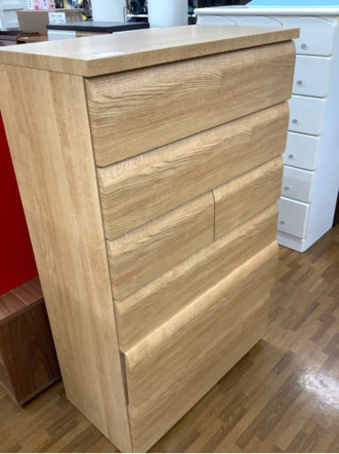 ハイチェスト ニトリ 6段 ナチュラル 80HC-LBR2