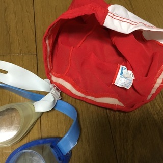 水中メガネ　スイミングキャップの画像