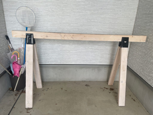 ソーホースブラケットでつくった自転車ラック