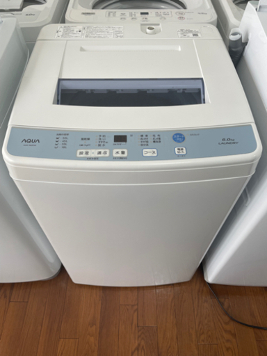 送料・設置込み　洗濯機　6kg 2017年　AQUA